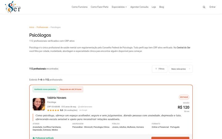 Screenshot of liliandepaulapsi.com.br