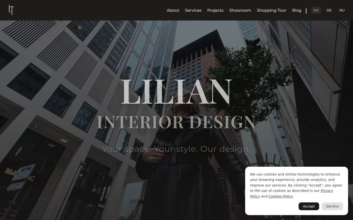 Screenshot of liliandesign.com