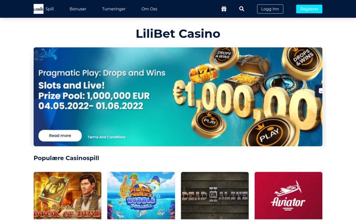 Skjermbilde av lilibet-casino-norway.com