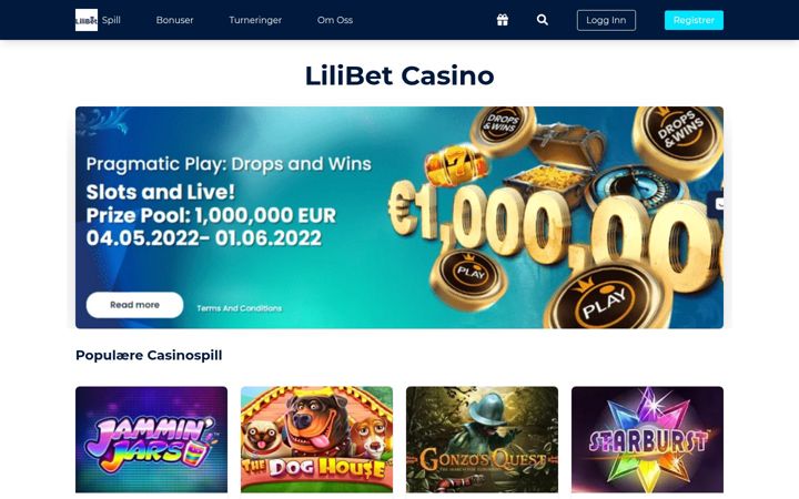 Skjámynd af lilibet-casino-online.com
