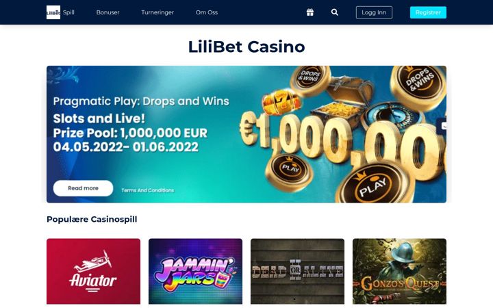Captura de pantalla de lilibetcasinono.com
