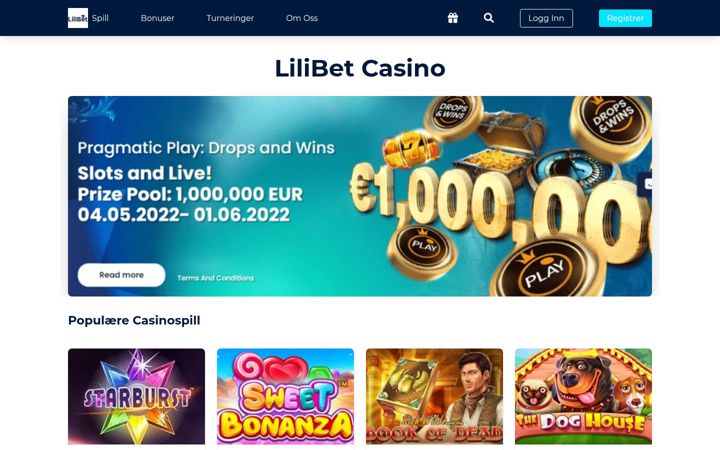 Snímek obrazovky lilibetcasinoonline.com