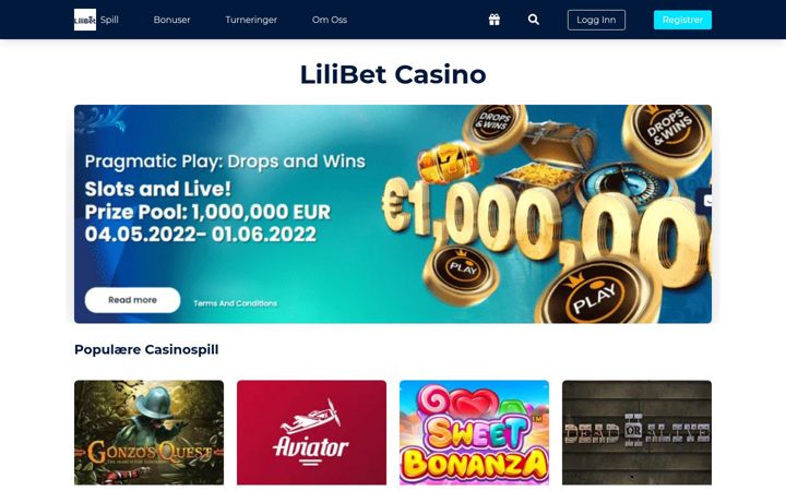 Captura de ecrã de lilibetcasinowin.com