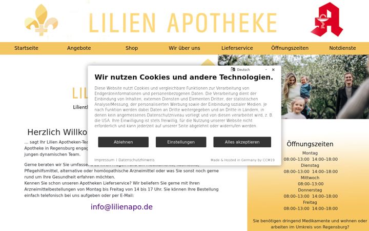 Screenshot of lilienapo.de