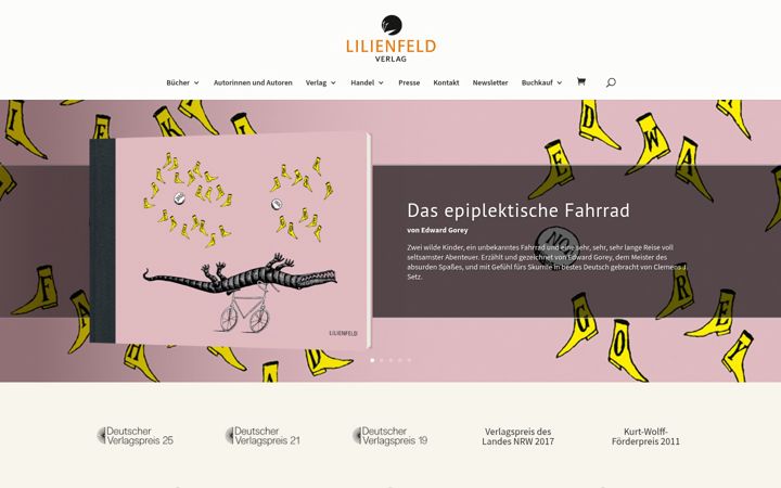 Screenshot of lilienfeld-verlag.de