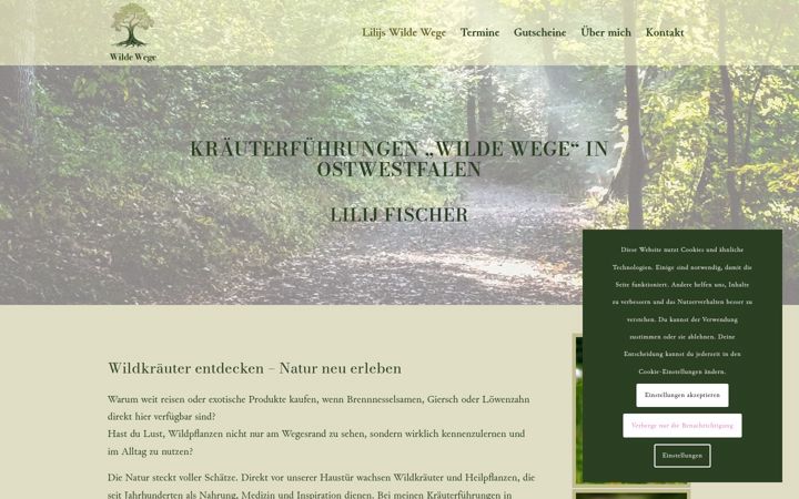 Screenshot of lilijswildewege.de