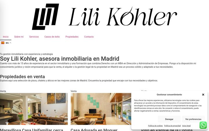 Screenshot of lilikohler.com