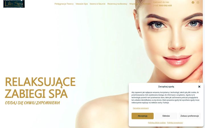 Screenshot of lilinspa.pl