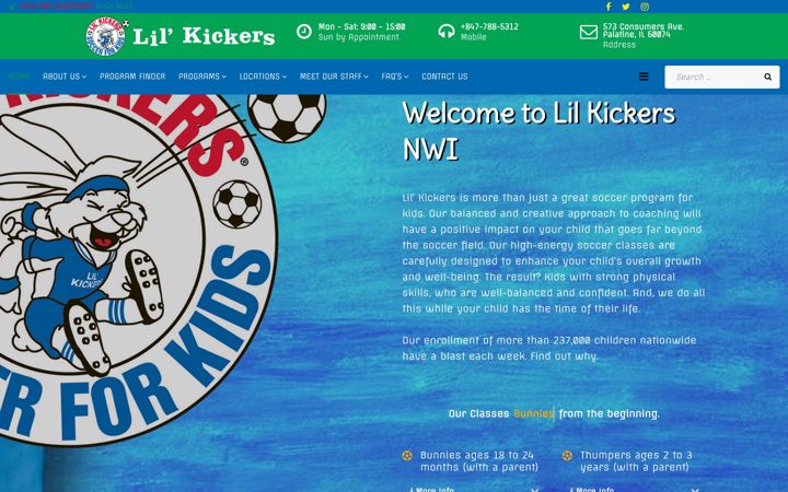 Screenshot of lilkickers-nwi.com