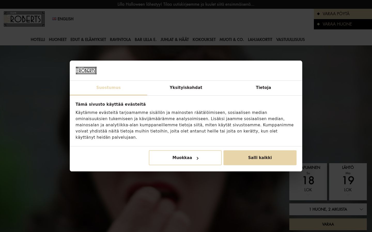 Snímka obrazovky banera súhlasu zobrazeného pred akoukoľvek interakciou