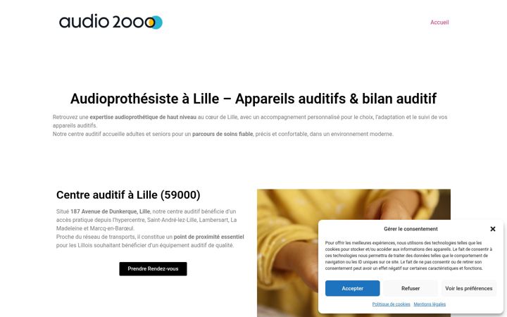 Screenshot of lille-audioprothesiste.com