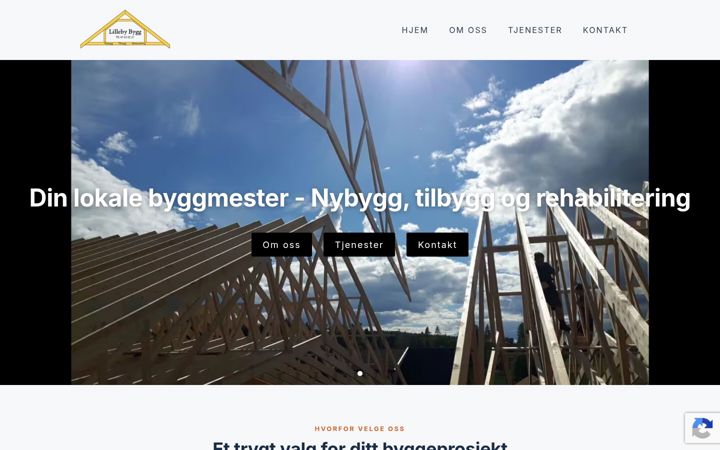 Snímek obrazovky lillebybygg.no