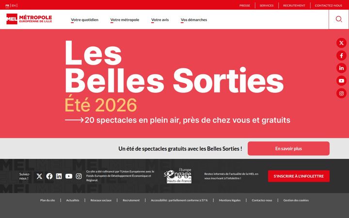 Screenshot of lillemetropole.fr