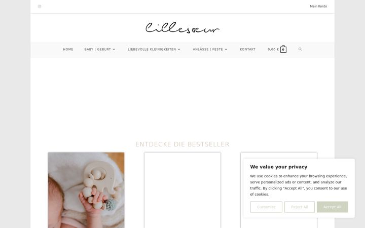 Screenshot of lillesoeur.de