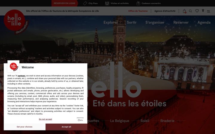 Screenshot of lilletourism.com