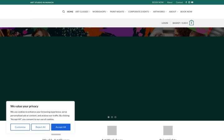 Screenshot of lilliangrayart.com