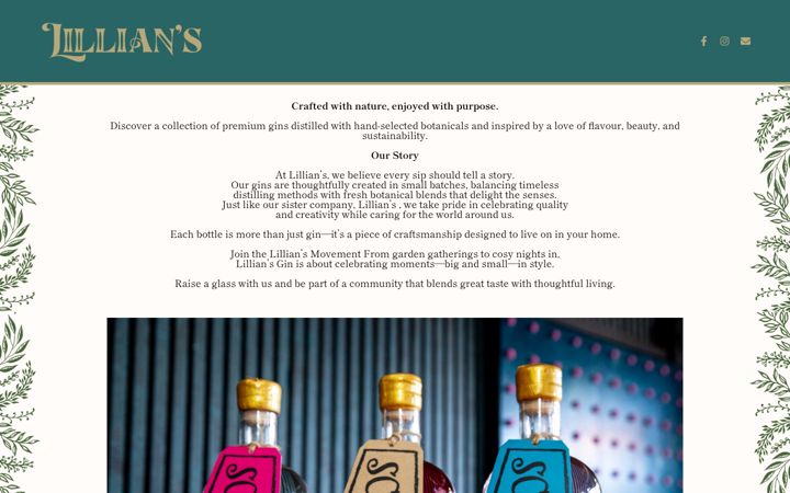 Screenshot of lilliansgin.co.uk