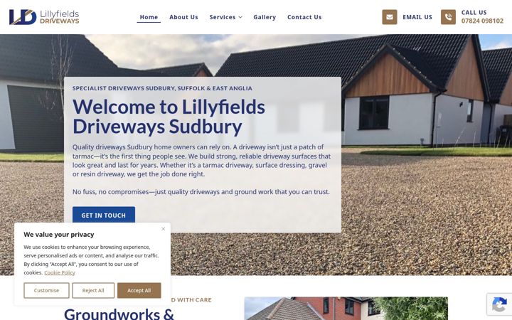 Screenshot of lillyfieldsdriveways.co.uk