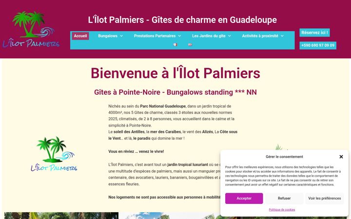 Screenshot of lilotpalmiers.com