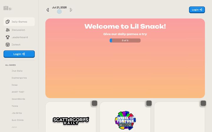 Screenshot of lilsnack.co