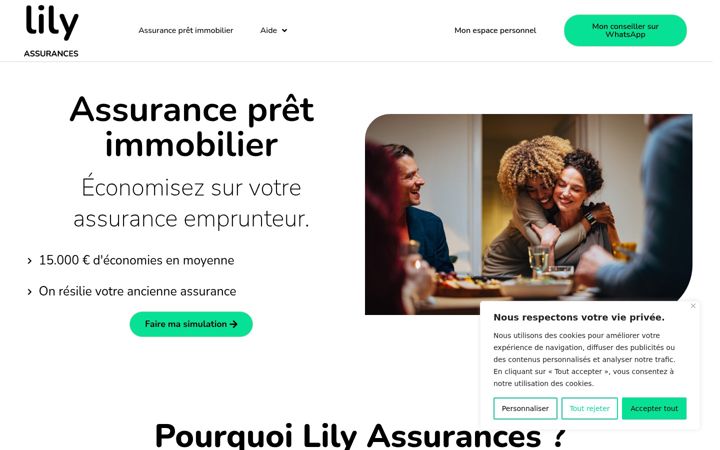 Screenshot of lily-assurances.fr
