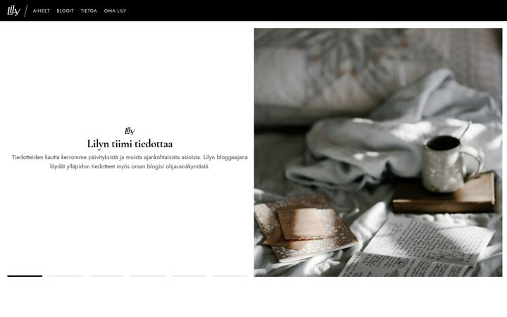 Screenshot of lily.fi