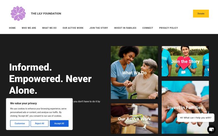 Screenshot of lilyadvocacy.org