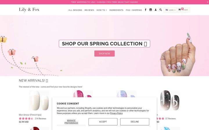 Screenshot of lilyandfox.com