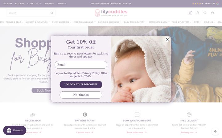 Screenshot of lilycuddles.co.uk