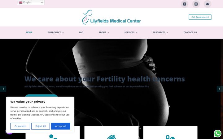 Screenshot of lilyfieldsmedicalcenter.com