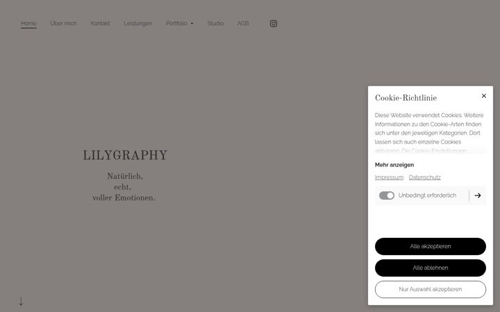 Screenshot of lilygraphy.com