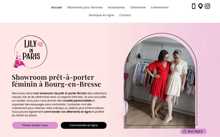 Screenshot of lilyinparis.fr