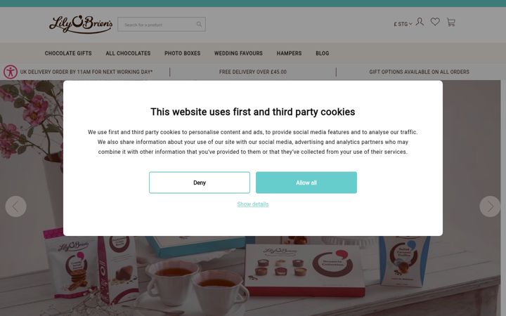 Screenshot of lilyobriens.co.uk