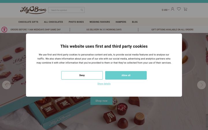 Screenshot of lilyobriens.com
