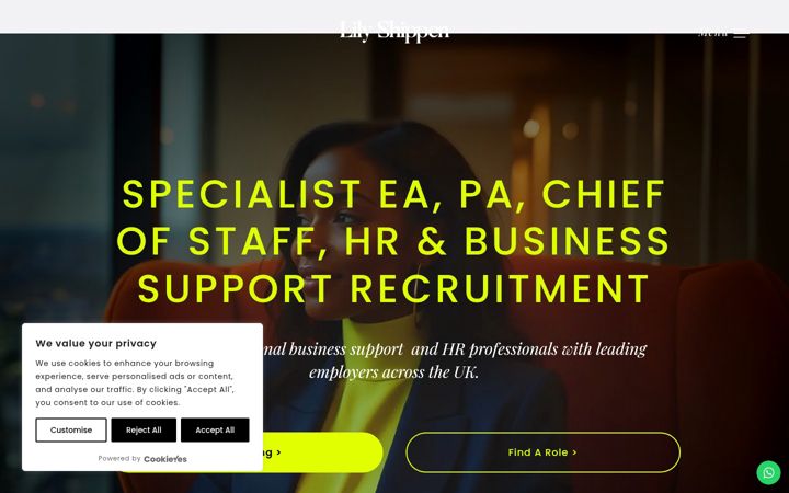Screenshot of lilyshippen.co.uk