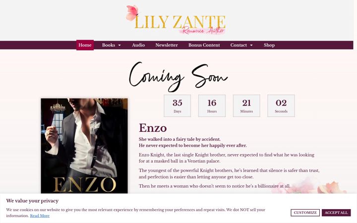 Screenshot of lilyzante.com