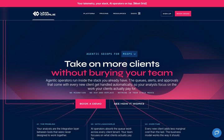Screenshot of limacharlie.io