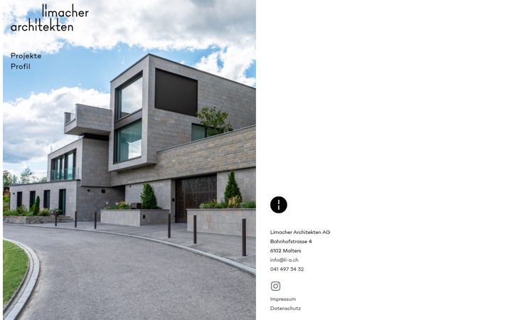 Screenshot of limacher-architekten.ch