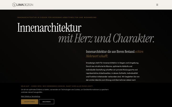 Screenshot of limadezign.de