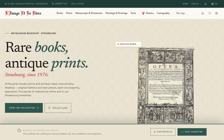 Screenshot of limage-et-le-livre.com