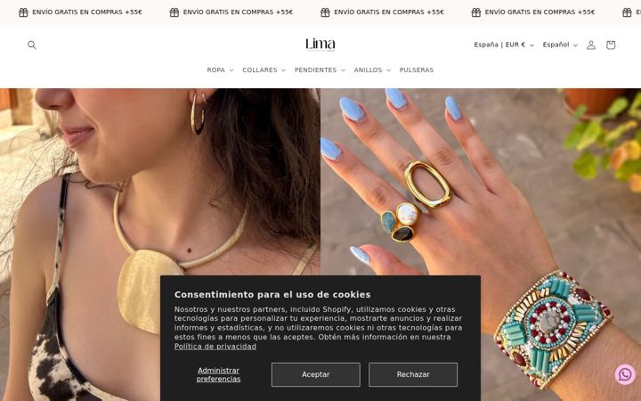 Screenshot of limajewels.com