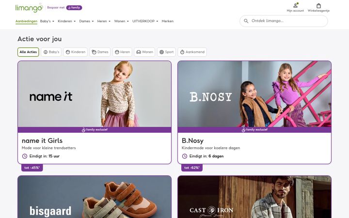 Screenshot of limango.nl