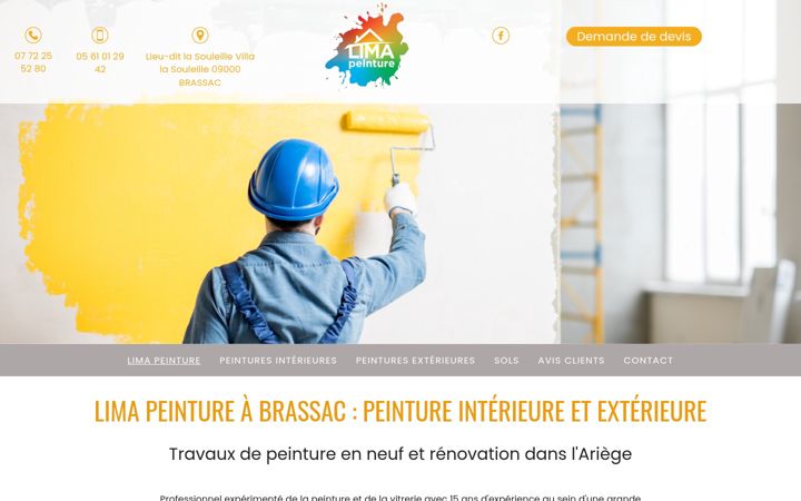 Screenshot of limapeinture.fr