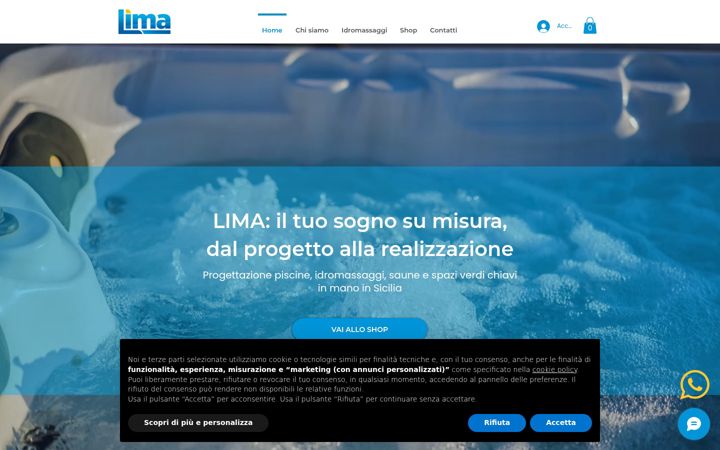 Skjermbilde av limapiscine.it