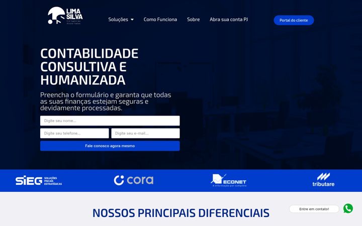 Screenshot of limasilvacontadores.com.br