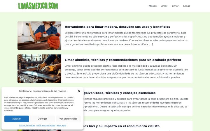 Screenshot of limasmexico.com