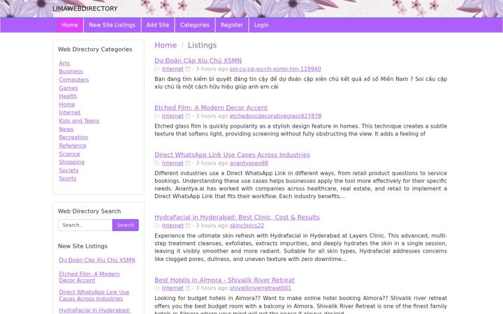 Screenshot of limawebdirectory.com