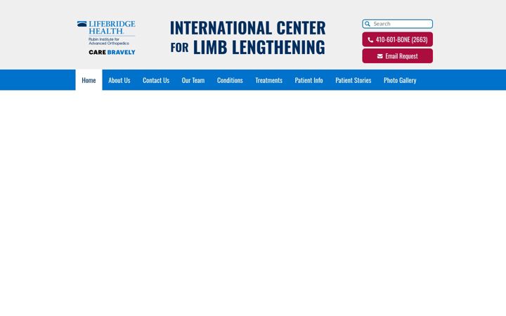 Screenshot of limblength.org