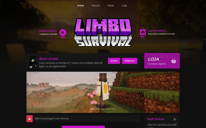 Screenshot of limbomc.com.br