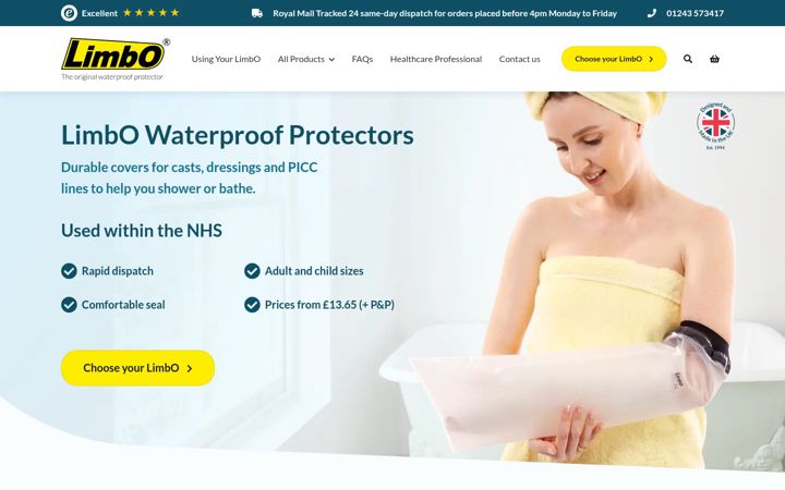 Screenshot of limboproducts.co.uk